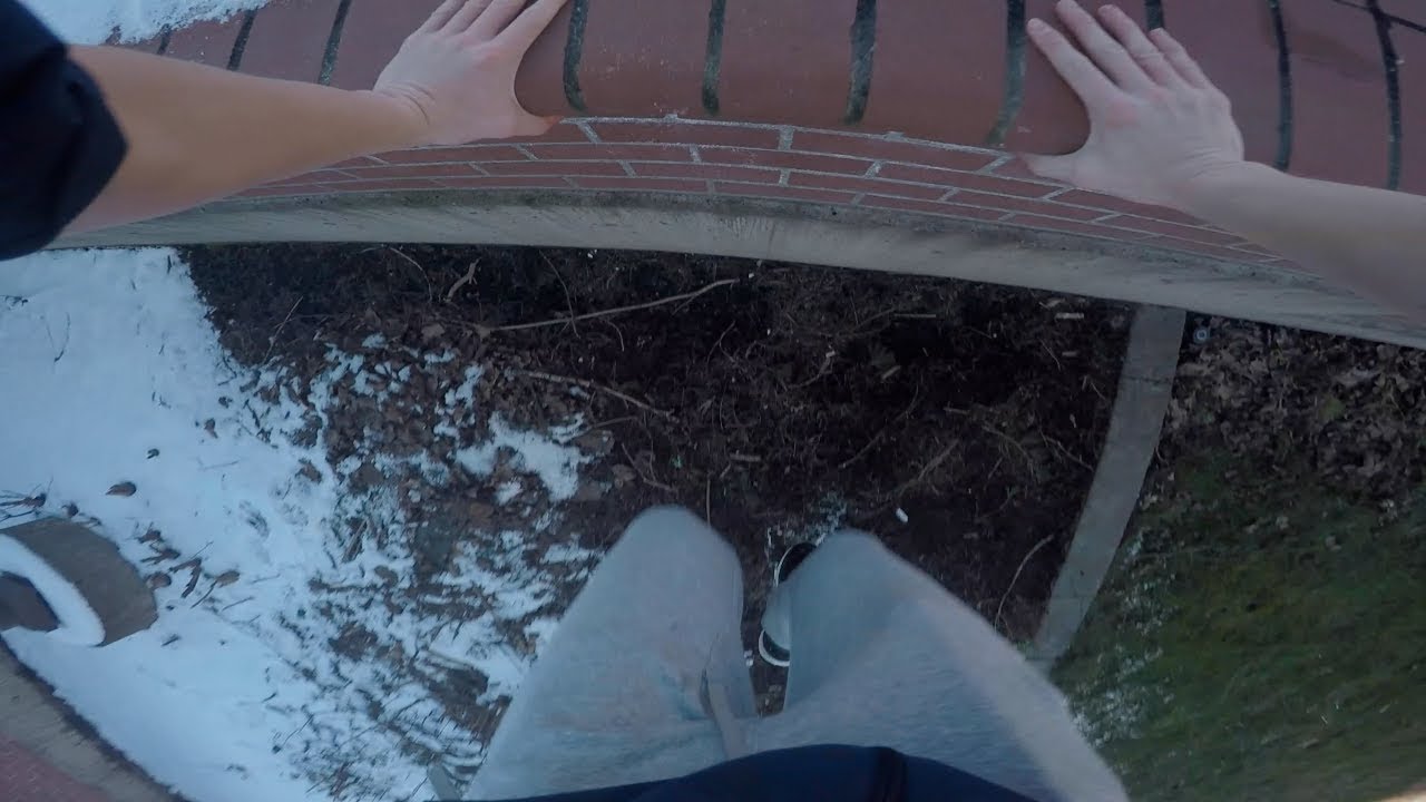 Parkour Escape POV in Snow