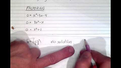 (6.1)  Solving Quadratic Equations by Factoring