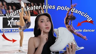 Figure Skater Tries Pole Dancing