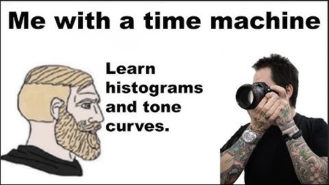 Histograms and tone curves (learn this ASAP if you haven