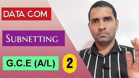 G.C.E (A/L) ICT | Data Communication | Subnetting | Tamil Medium | PART 2