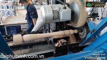 MÁY TIỆN CNC NẠP PHÔI TỰ ĐỘNG, TIỆN CNC WOODMASTER LÀM CON TIỆN CẦU THANG CỰC ĐẸP