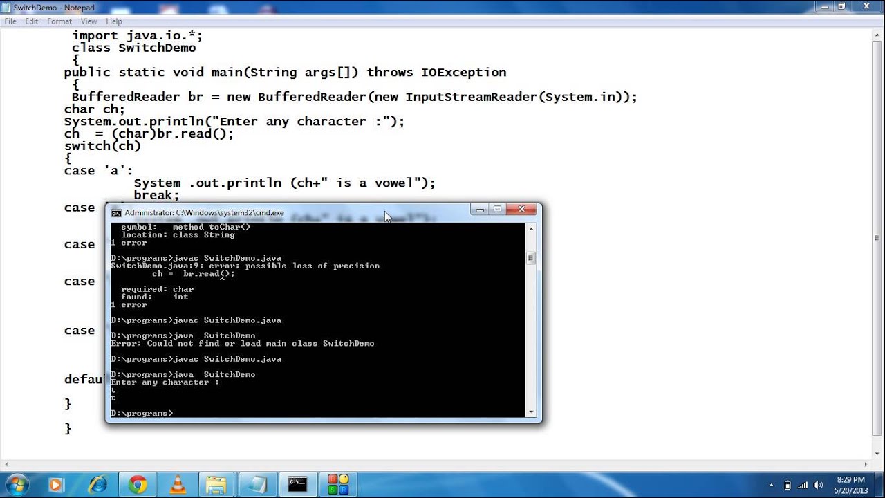 Core java tutorial part -30 switch case example - YouTube