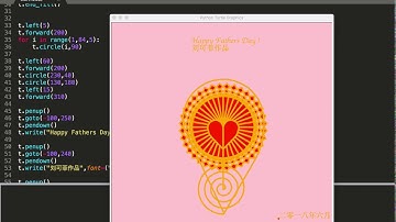 菲菲用python编程的父亲节礼物