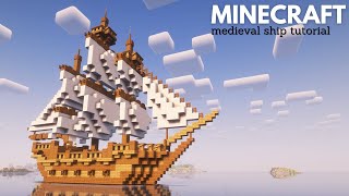 Minecraft: How to build a Medieval Ship | Minecraft Tutorial