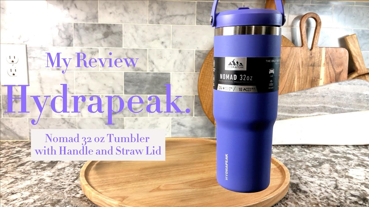 Hydrapeak Nomad 32 oz Tumbler with Handle and Straw Lid, Leakproof Tumbler,  Tumbler Lid Straw, Doubl…See more Hydrapeak Nomad 32 oz Tumbler with