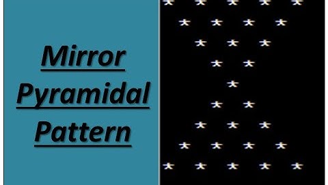 Mirror Pyramidal Pattern 3 or 2 For Loop Used Simple Method In Malayalam || Fumigation