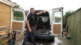 VW Caddy Gets A Good Clean & Removing The Bulkhead