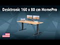 Height-adjustable Desk Desktronic 160 x 80 cm HomePro | TEST | English
