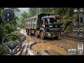 Damaged BharatBanz 12 Wheeler 😱 Mud Off-Road Disaster | Tipper Truck BUSSID Gameplay!