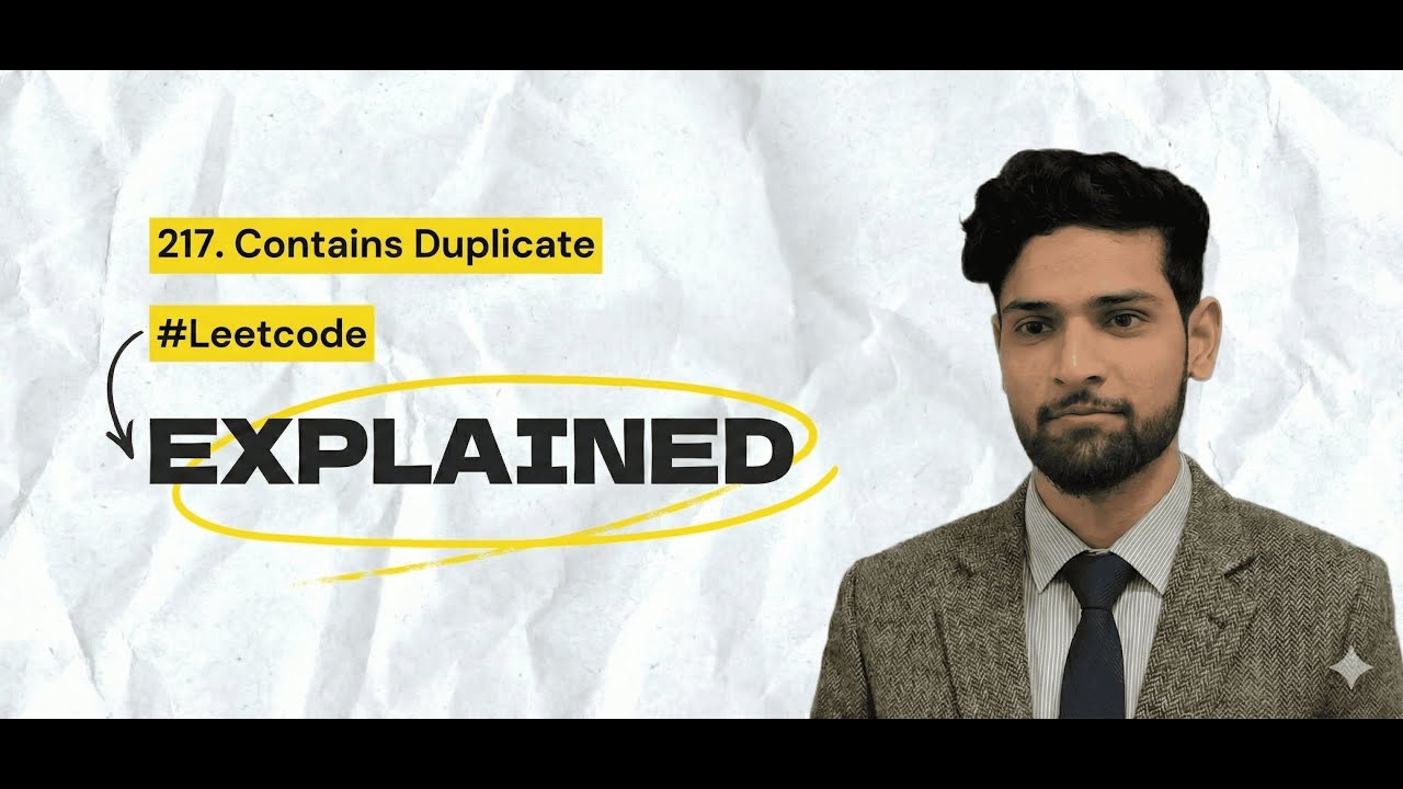 217.Contains Duplicate | Amazon's Interview Question - YouTube