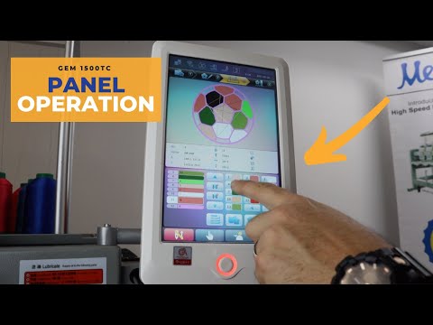 Panel Operation: How to import a design, select colors and frames on a Meistergram GEM 1500TC