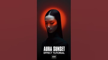 Graphic Design Tip: realistic Aura Gradient Sunset Effect Tutorial for beginners