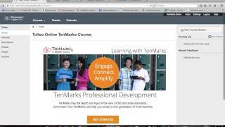 TenMarks Online Certification Course Instructions