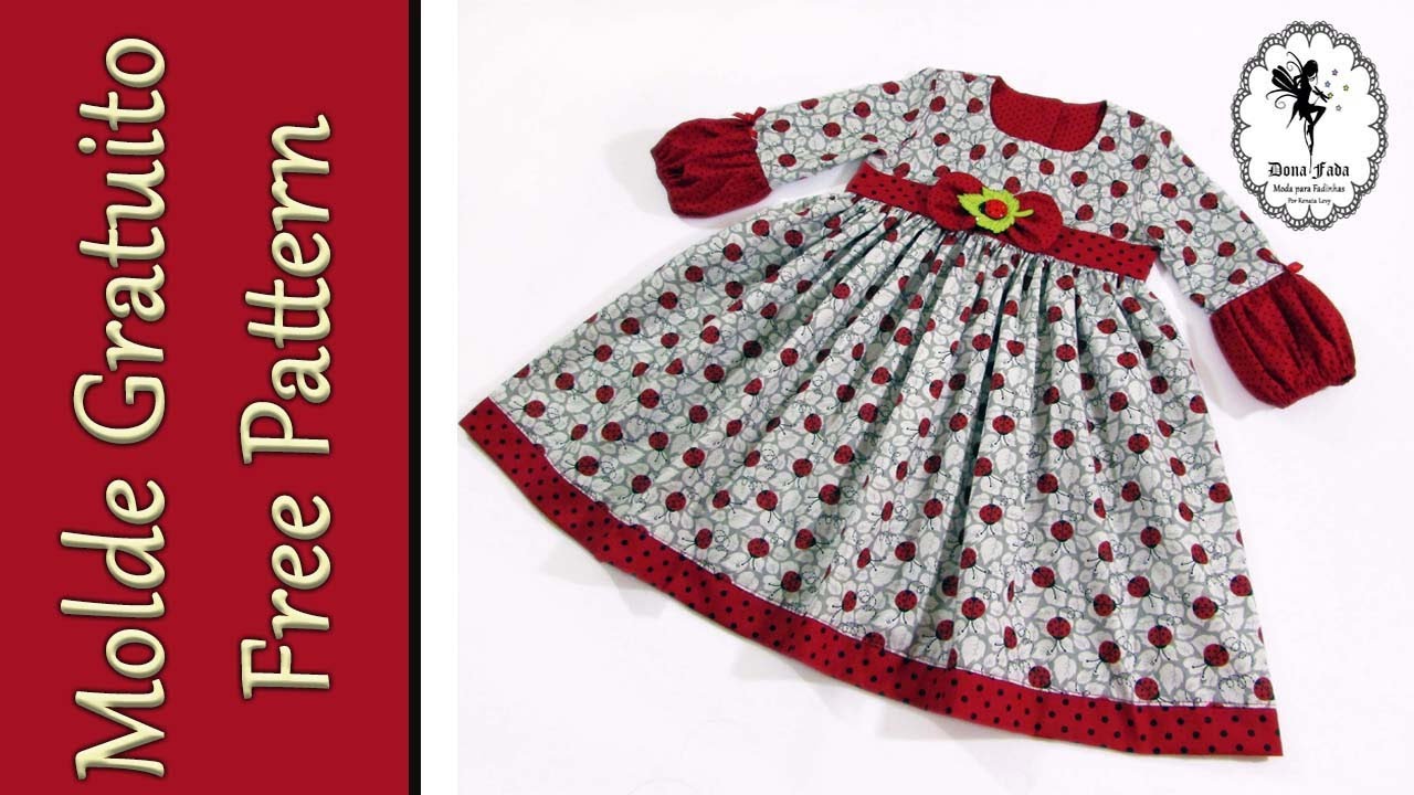 vestido joaninha infantil