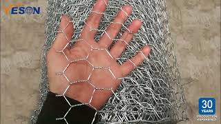 Galvanized hexagonal wire mesh factory site display
