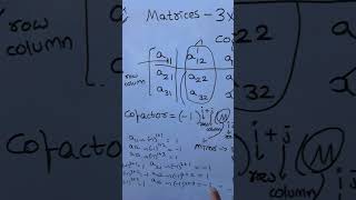 Matrices:Cofactor and Minor of a matrix