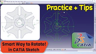 Finally Solved! Rotate with Constraints | Smart CATIA Sketch #22