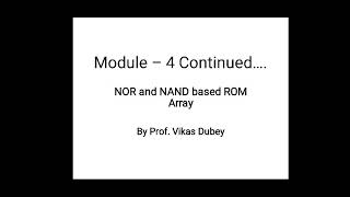 NAND and NOR based ROM array
