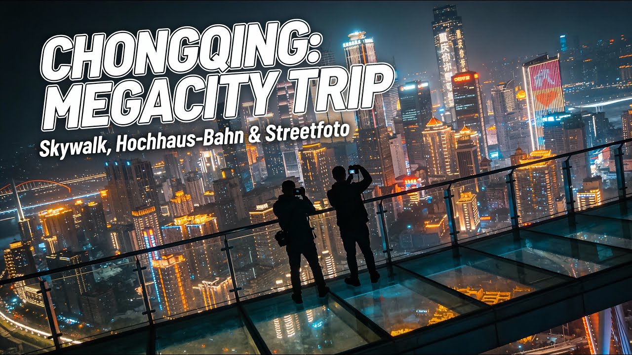 Blade-Runner-Megacity Cina Tag 9 Chongqing mit Skywalk, Hochhaus-Bahn & Urbaner Fototour