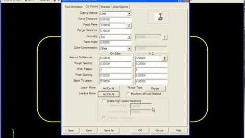 SURFCAM Tutorial - 2-Axis: Advanced Contour Machining - Closed Contour