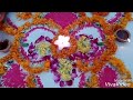 Flowers rongoli in diwali