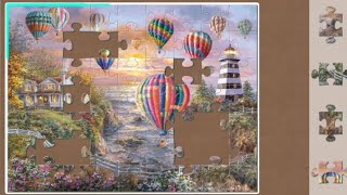 Balloons Over Cottage Cove 🏡🎈✨🧩//@jigsawpuzzle45 