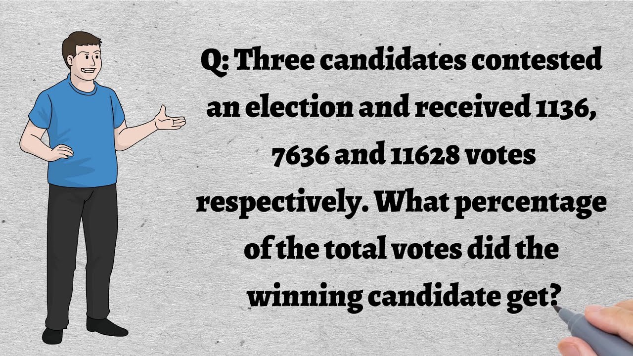 Three candidates contested an election and received 1136, 7636, and