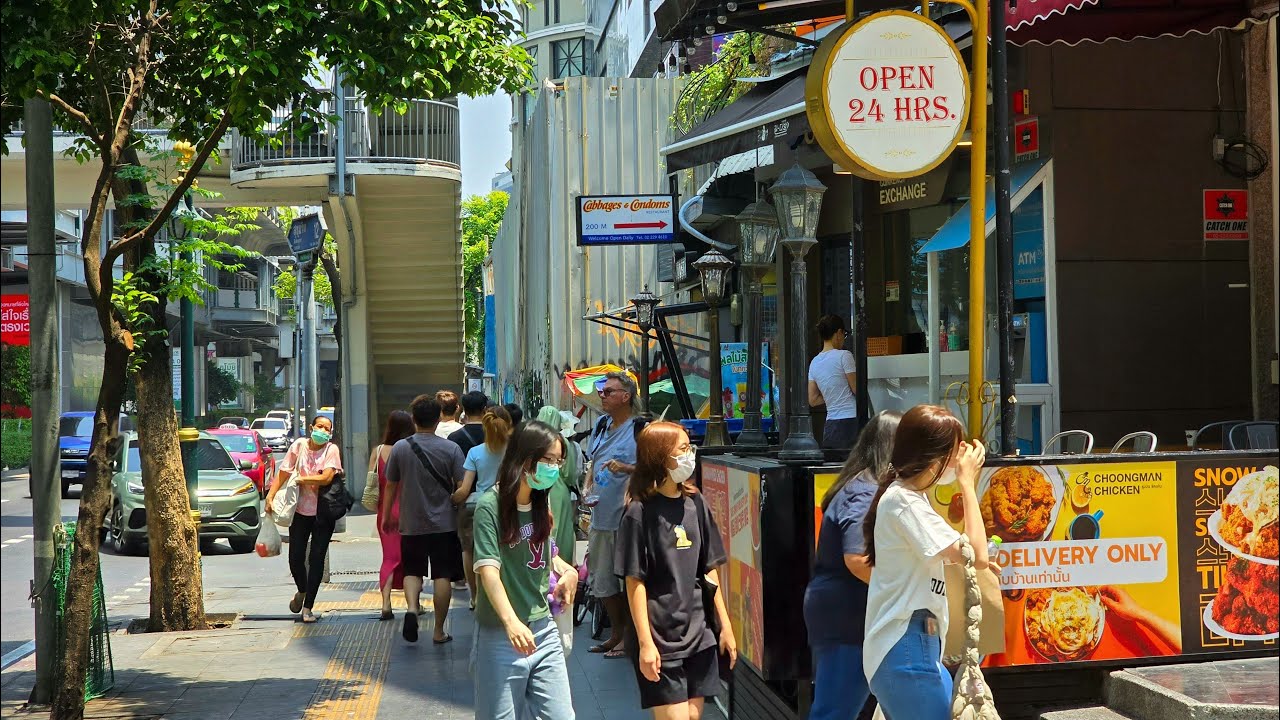 [4K] Walking in Asok Korean Town and Sukhumvit Soi 12 in Bangkok, Thailand