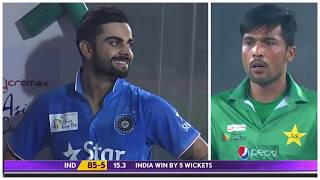 Mohd. Amir had India 8-3 😯 But couldn't stop KING KOHLI 😎 Asia Cup 2016 | IND vs PAK Mirpur