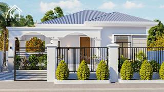 9x9 Meters with 2 Bedrooms Small House Design | Modern Interior & Exterior