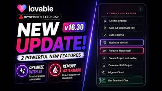 New Lovable Extension Update Optimize Prompts Remove Watermark
