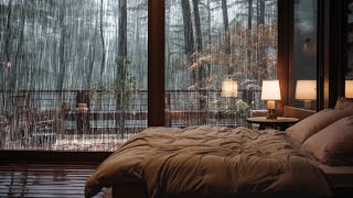 Sleep FASTEST with Softened Rain - Rain on The Window of bedroom 🌧️
