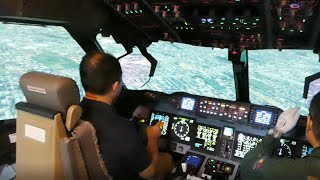 あらゆるトラブルを想定　最新シミュレーターでＰ１哨戒機を「操縦」してきた【自衛隊探訪記】
