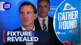 AFL locks in 2027 Gather Round fixture | 9 News Australia
