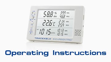 Excursion-Trac Datalogging Traceable Barometer- Operating Instructional Video
