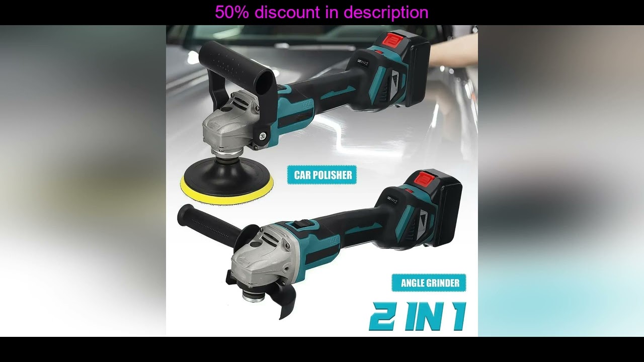 Latest Products You Must Know! 2 IN 1 125mm Angle Grinder Car Polisher Brushless Rech