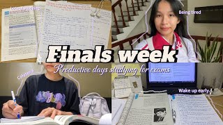 Study vlog | Final exams week: days in life, wake up early, note taking, caffeinated, ...