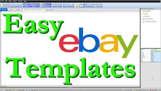 How To Make Free eBay Templates HTML - Step by Step Editing Tutorial - YouTube how-to-make-free-ebay-templates-html-step-by-step-editing-tutorial-youtube
