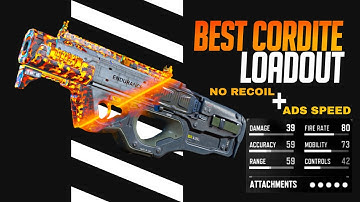 Best Cordite Gunsmith Loadout | No Recoil Class Gunsmith Setup Of Cordite (Gold) In Cod Mobile