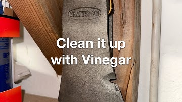 Clean up Rusty Craftsman Hatchet Head with Vinegar