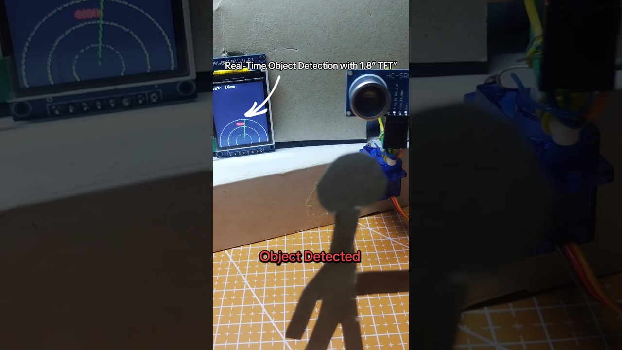 DIY Arduino Radar | Real-Time Object Detection with Ultrasonic Sensor & TFT Display 🔴🚨