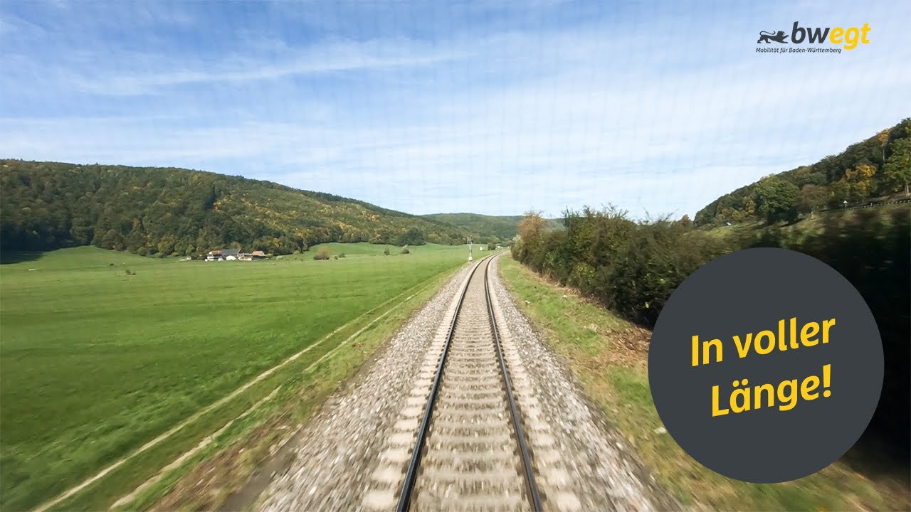 Führerstandsmitfahrt von Ulm nach Aalen mit bwegt auf der Brenzbahn
