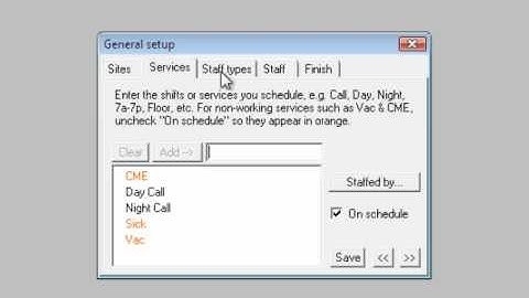 Create a new schedule