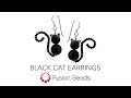 Learn how to make the Black Cat Earrings by Fusion Beads