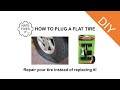 How to Fix a flat tire with a plug - DIY fix a nail hole