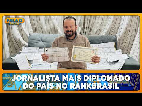 Ramos Júnior entra para o RankBrasil como jornalista mais diplomado do país