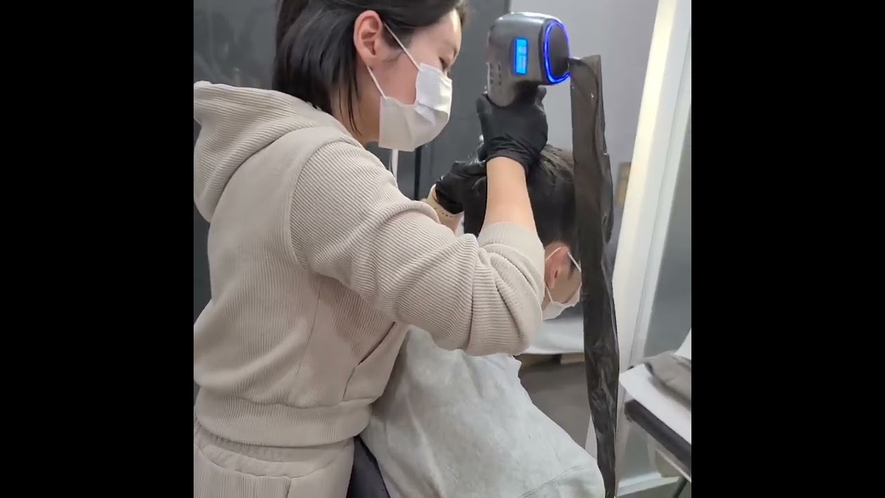 SCATTER Scalp Training | Student Practice on Male Crown Area 