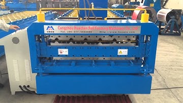 Double Deck Roof Roll Forming Machine Up Layer Working