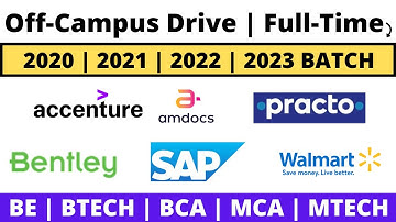 Accenture | SAP | Amdocs Off Campus Hiring 2022 | 2023 | 2024 | Graduates Batch Apply Now